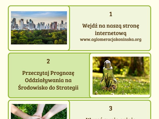 Konsultacje społeczne – Prognoza Oddziaływania na Środowisko do aktualizacji Strategii Rozwoju Ponadlokalnego Aglomeracji Konińskiej 2030