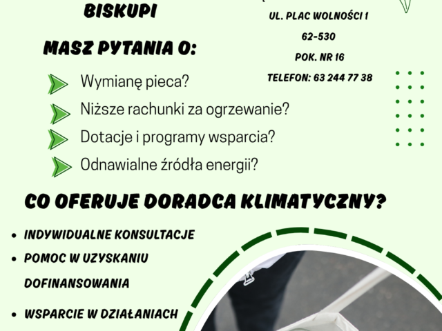 Doradca klimatyczny w Gminie Kazimierz Biskupi