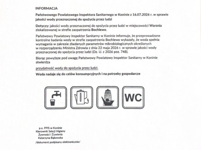 Warznia – woda już przydatna do spożycia